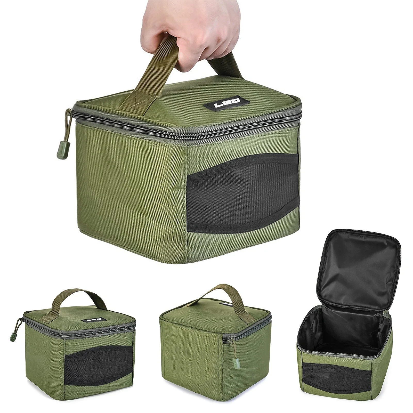 Bolsa de almacenamiento de carrete de pesca portátil, caja protectora de carrete de pesca impermeable, Estuche de transporte de equipo de señuelo, Pach de tela Oxford 600D