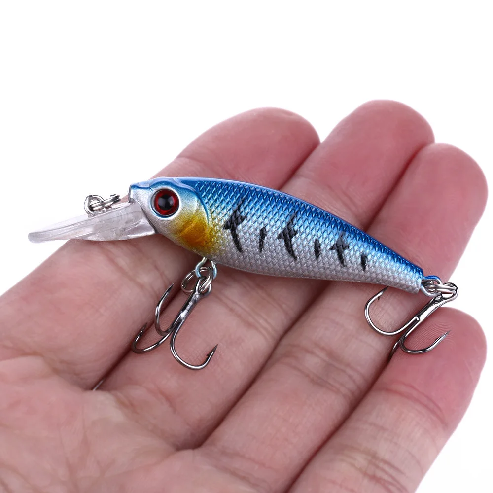 65mm 5g Langzaam Zinkende Minnow Vissen Lokt Kunstmatige Harde Aas Crankbait voor Zoetwater Bass Jerkbait Plastic Swimbait apparatuur - imagen 5