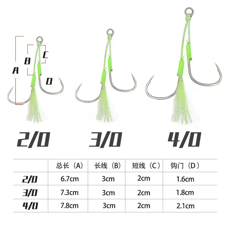 AS-anzuelo de pesca de alambre inoxidable suave, anzuelos de Jigging lento/rápido, asistencia de púas dobles, señuelo de plantilla brillante - imagen 5
