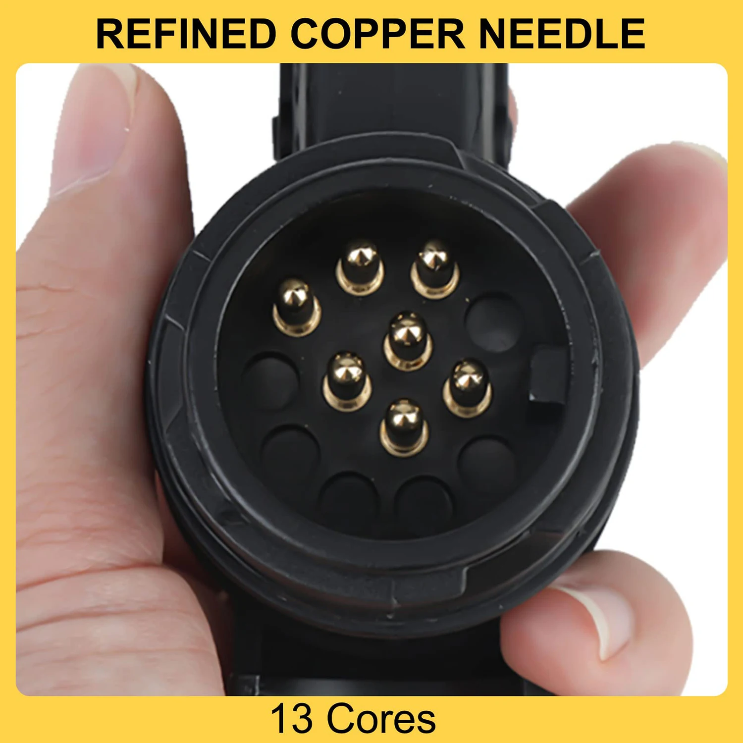 Adaptador de remolque de 13 pines a 7 pines, remolque, caravana, camión, barra de remolque, adaptador de enchufe de coche, conector convertidor de enchufe eléctrico impermeable de 12V - imagen 4