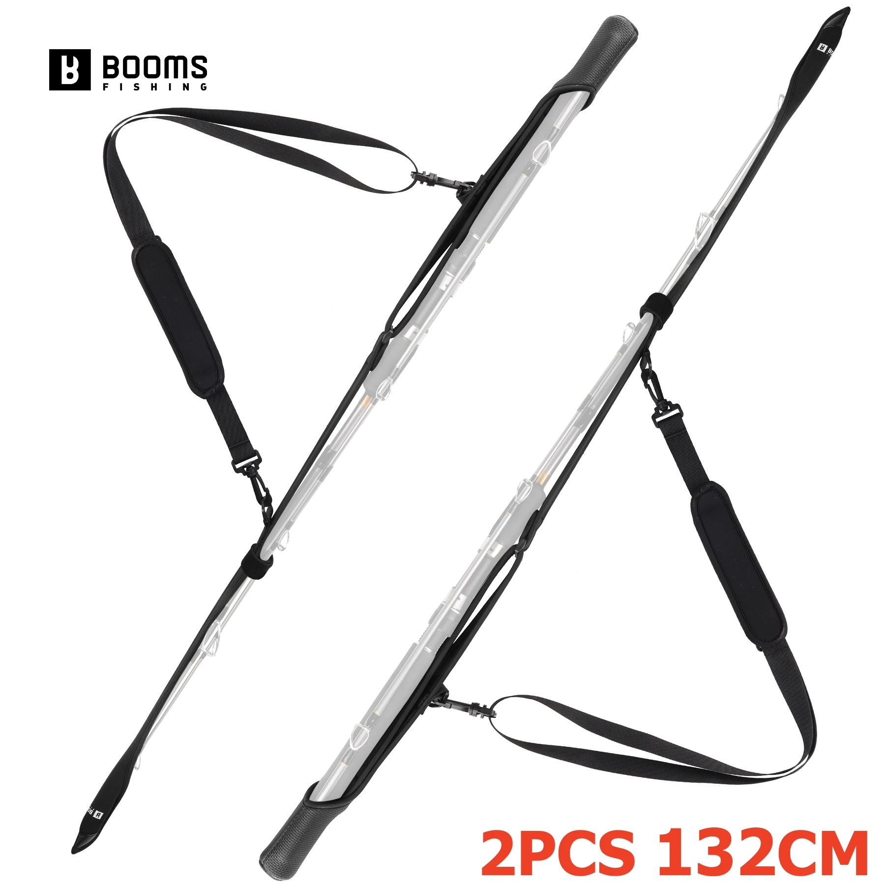 Booms Fishing RS7 funda protectora para caña de pescar 110-130cm cinturón de hombro ajustable cubierta para cañas de pescar bolsa para caña herramienta de pesca 2 uds