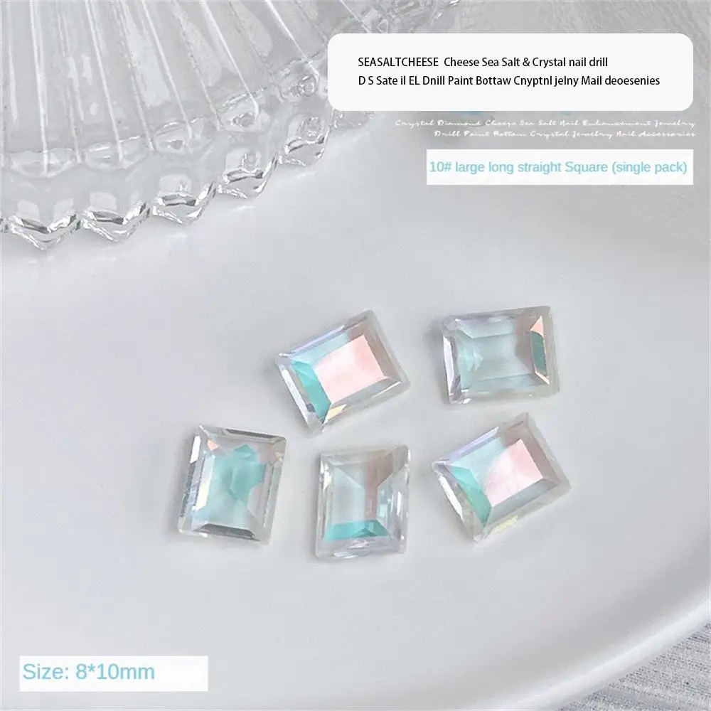 Uñas con tachuelas de cristal Aurora Water, decoración de uñas única, moda encantadora, deslumbrante, hermosa y única, redes sociales, Grace - imagen 2