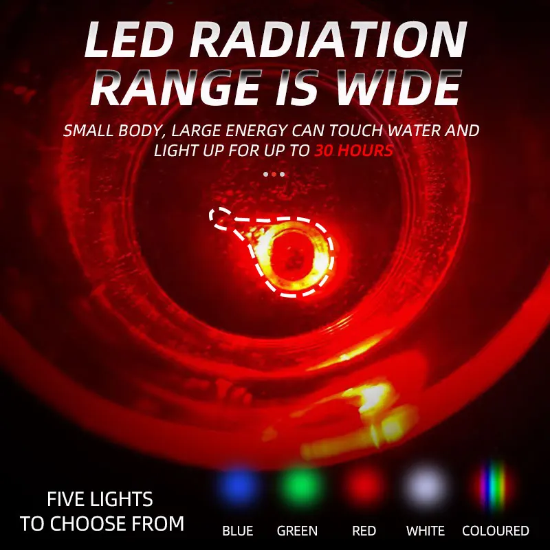 Mini luz LED para pesca submarina, cebo intermitente, lámpara nocturna en forma de ojo, atractor de señuelo, herramientas de pesca de lubina de agua dulce y salada - imagen 4