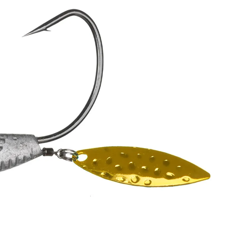 Anzuelo de gusano con forma de pez con plomo, 3g, 5g, 7g, 10g, 14g, anzuelos con cabeza de anzuelo, puntada de bloqueo, cebo giratorio, señuelos artificiales, lote de 5 piezas en oferta - imagen 2