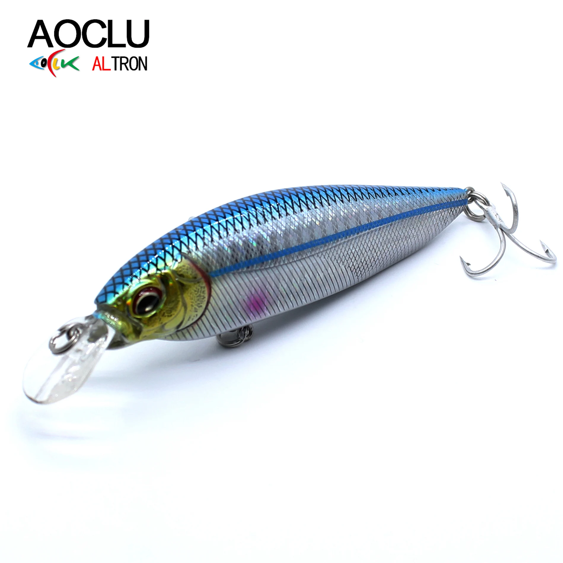 AOCLU-Cebo duro flotante para pececillos, señuelo de pesca con solapa Wobbler, sonajero de lanzamiento fácil, 105mm, 16,7g, profundidad de buceo de 0,8 M - imagen 4