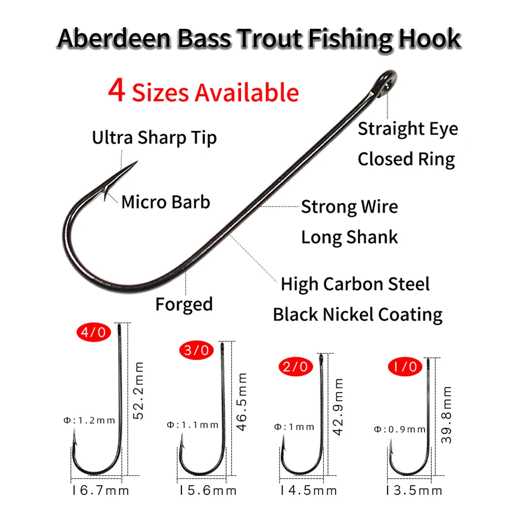 ICERIO 1/0 - 4/0 pesca con mosca Streamer moscas EP fibra sedosa vástago largo ganchos finos Flasher señuelo para mosca cebo para trucha lubina - imagen 3