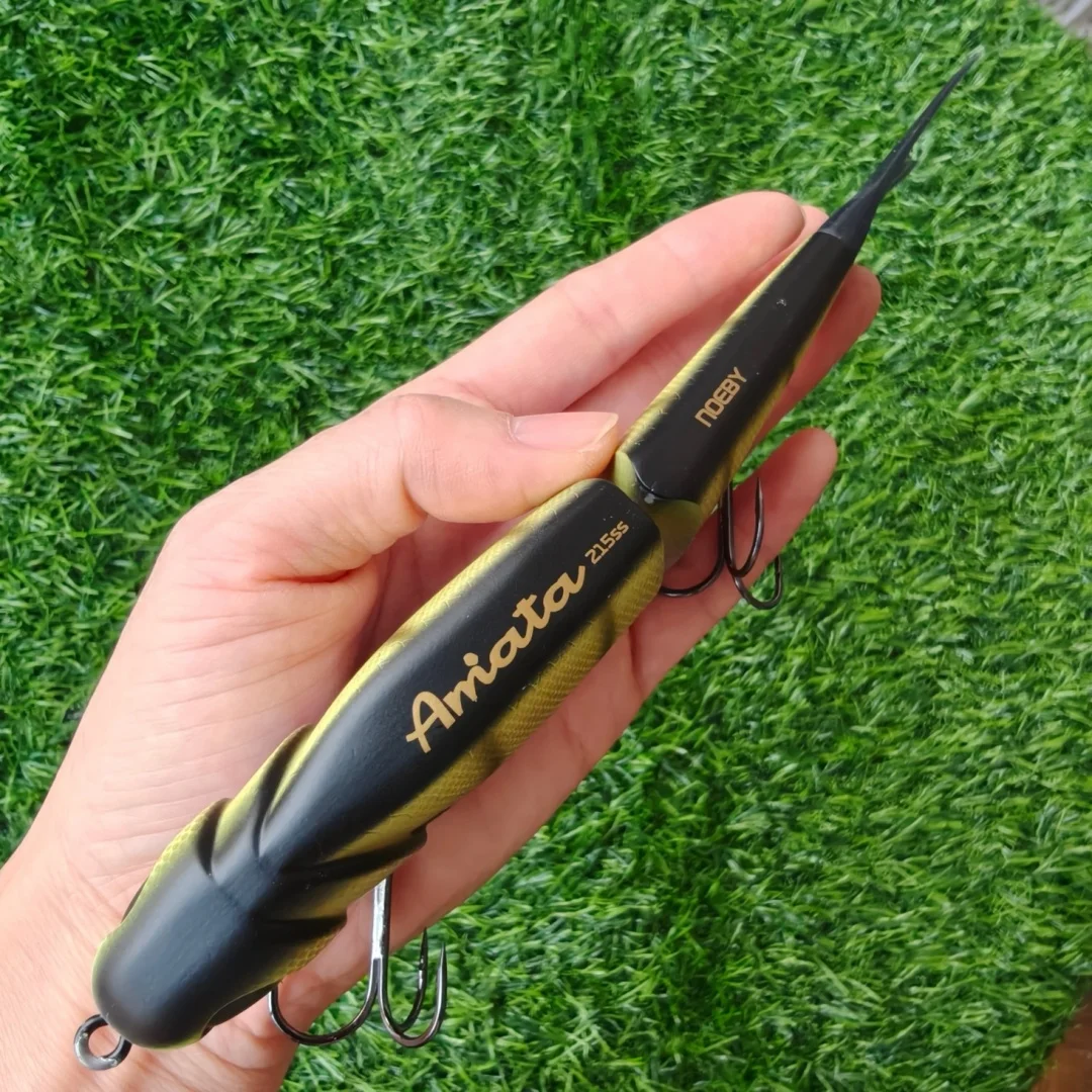 Noeby, 1 unidad, 215mm, 73g, señuelo de Pesca Swimbait, cebo multiarticulado de 2 segmentos con 3 uds, colas suaves de repuesto, accesorios de Pesca - imagen 5