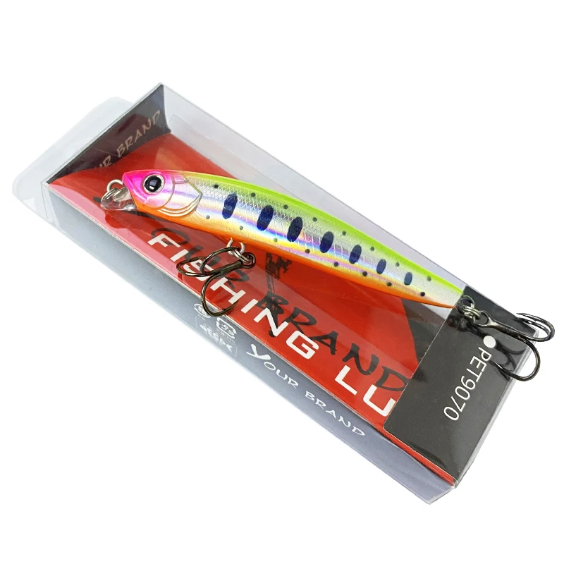 Señuelos de pececillo que se hunden, 80mm, 14g, Stickbait con cuentas magnéticas para lubina, cebo Artificial, Wobblers, Swimbait, accesorios de Pesca - imagen 4