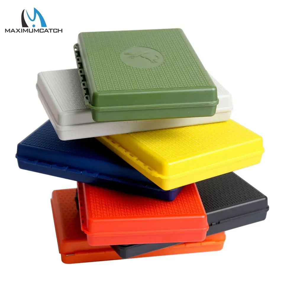 Caja de pesca con mosca de plástico de bolsillo delgado Maximumcatch, impermeable, 7 colores a elegir, 156*108*28 mm - imagen 3