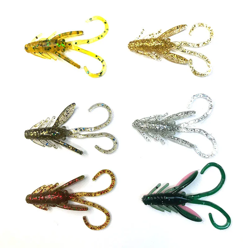 20 piezas de 40mm 0,9g pequeño mariposa HOG 40 gusano cebo suave insecto cebo salmuera pez sol camino de pesca al aire libre - imagen 4