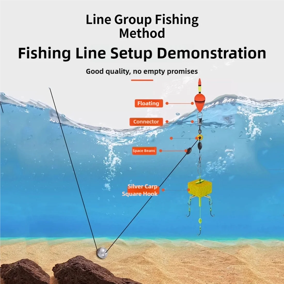 9KM Mangas conectoras para flotador de pesca – Clip snap carpa - imagen 5