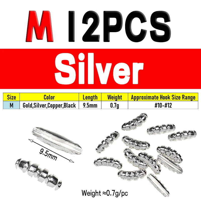 12pcs Silver M