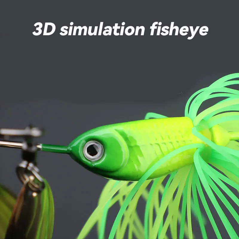 Bazooka 18g 21,5g cebo giratorio plantilla falda de goma Chatter cebo señuelo de pesca chatterbait Wobblers para aparejos de pesca de lubina - imagen 4