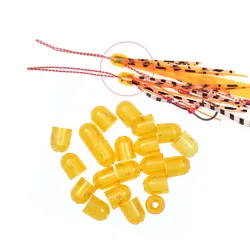 50 Uds. De piezas deslizantes cilíndricas para pesca en agua salada, faldas de silicona para pargo, lazo de goma, cubierta fija, accesorios para señuelos