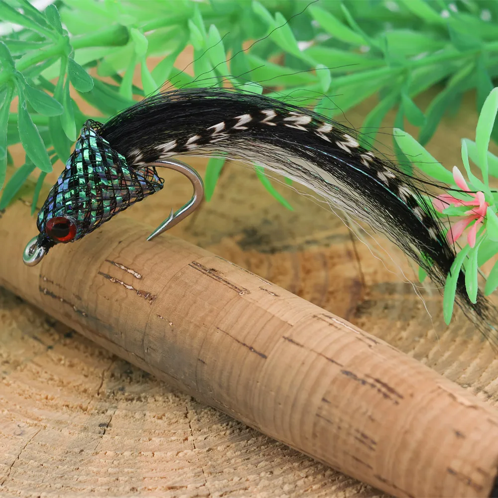 Vtwins Streamer grande con saddle hackle para trucha y lucio - imagen 5