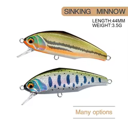Mini Wobbler Jerkbait 4,4 cm – Hundimiento rápido para trucha y lubina