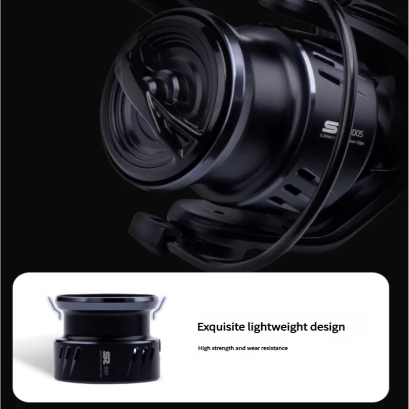 Carrete de pesca Mavllos S2 800S 1000S, Micro carrete giratorio de fibra de carbono, rotor ultraligero de baja inercia, resistente al agua y antioxidante, 119g - imagen 5