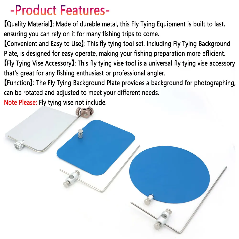 Placa de fondo para atar moscas, herramienta de tornillo de banco para atar moscas, piezas de repuesto ligeras, tablero de fondo para atar moscas, 1 ud. - imagen 5