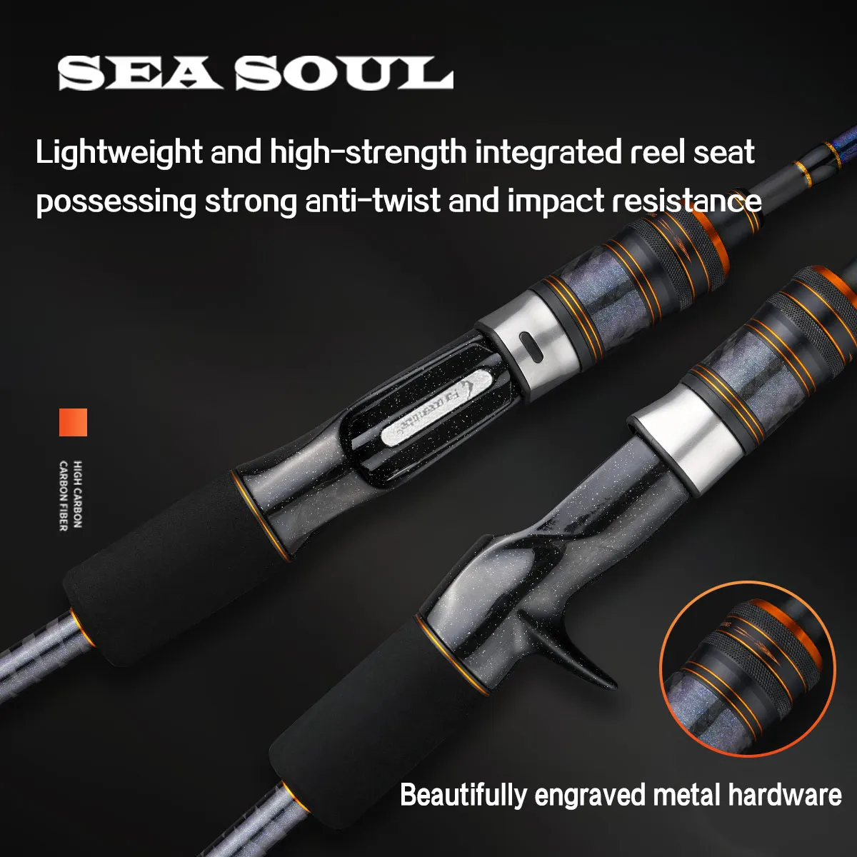 1,8/1,95 m 6 pies caña de pescar lenta de carbono sólido anillos guía Fuji fuerte potencia MH azul mar bacano barco caña de pescar señuelo 80-300g - imagen 5