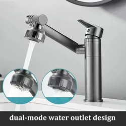 Grifo de lavabo de acero inoxidable de alta calidad, grifo de lavabo de baño de doble uso multifunción Universal, caliente y frío