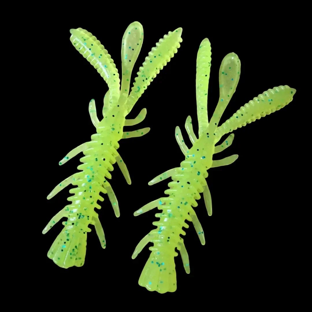 10 Uds 6cm 1,6g cebo de pesca de camarones suaves flotantes Wobblers señuelo de natación de camarones Jig Salt Swimbait de silicona con atrayente de peces - imagen 3