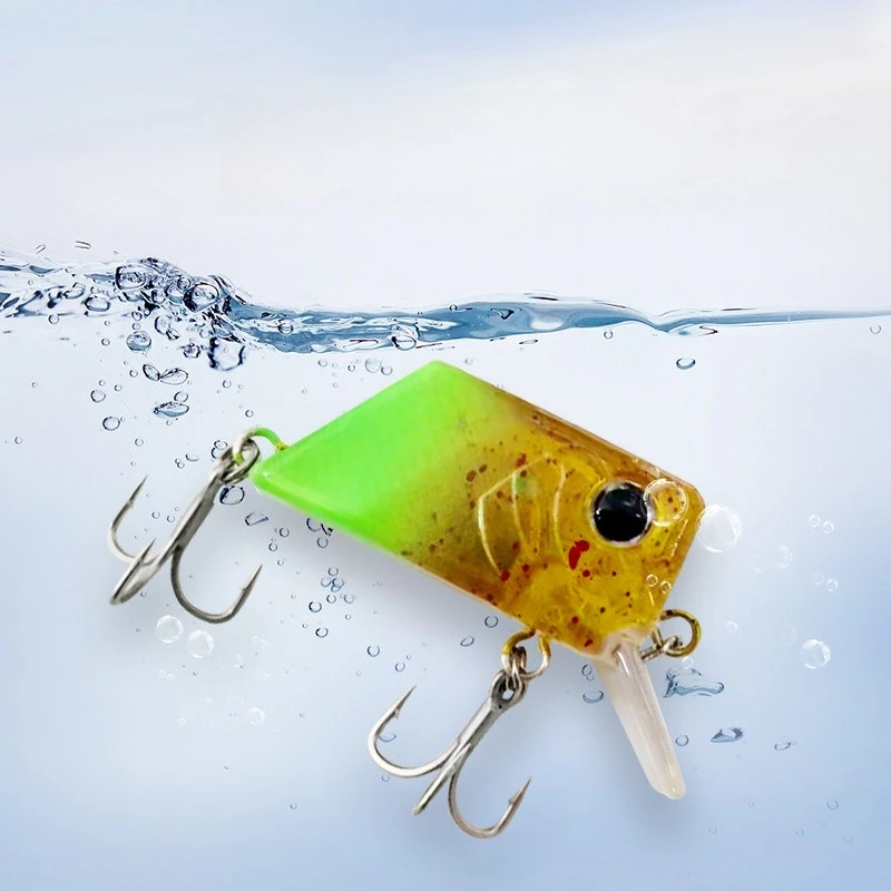 Color aleatorio 1 pieza Crankbait cuadrado 4,5 cm/1,77 pulgadas 7g cebo biónico aparejos de pesca Señuelos de pesca cebo - imagen 5