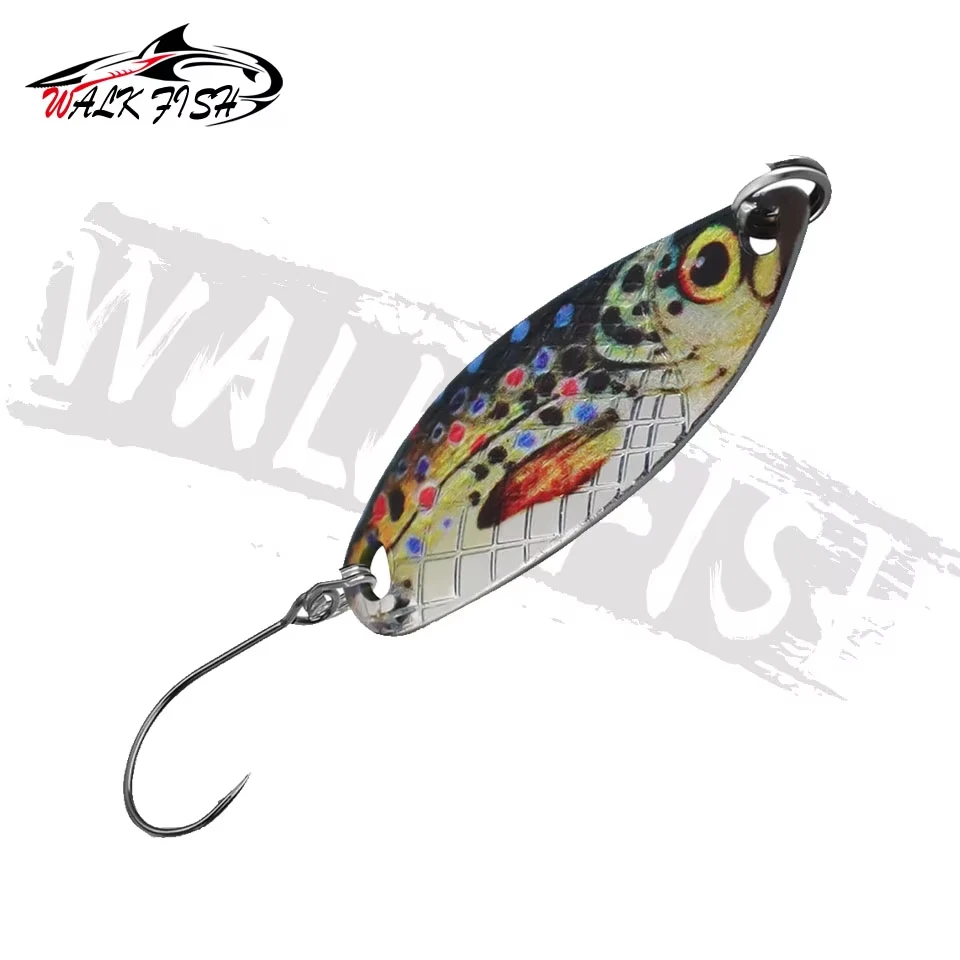 WALK FISH 1 Uds 2g/3g 22mm/35mm señuelo giratorio de Metal flujo de lentejuelas de Metal tira blanca semillas de melón cebo Artificial de Pesca giratorio - imagen 5