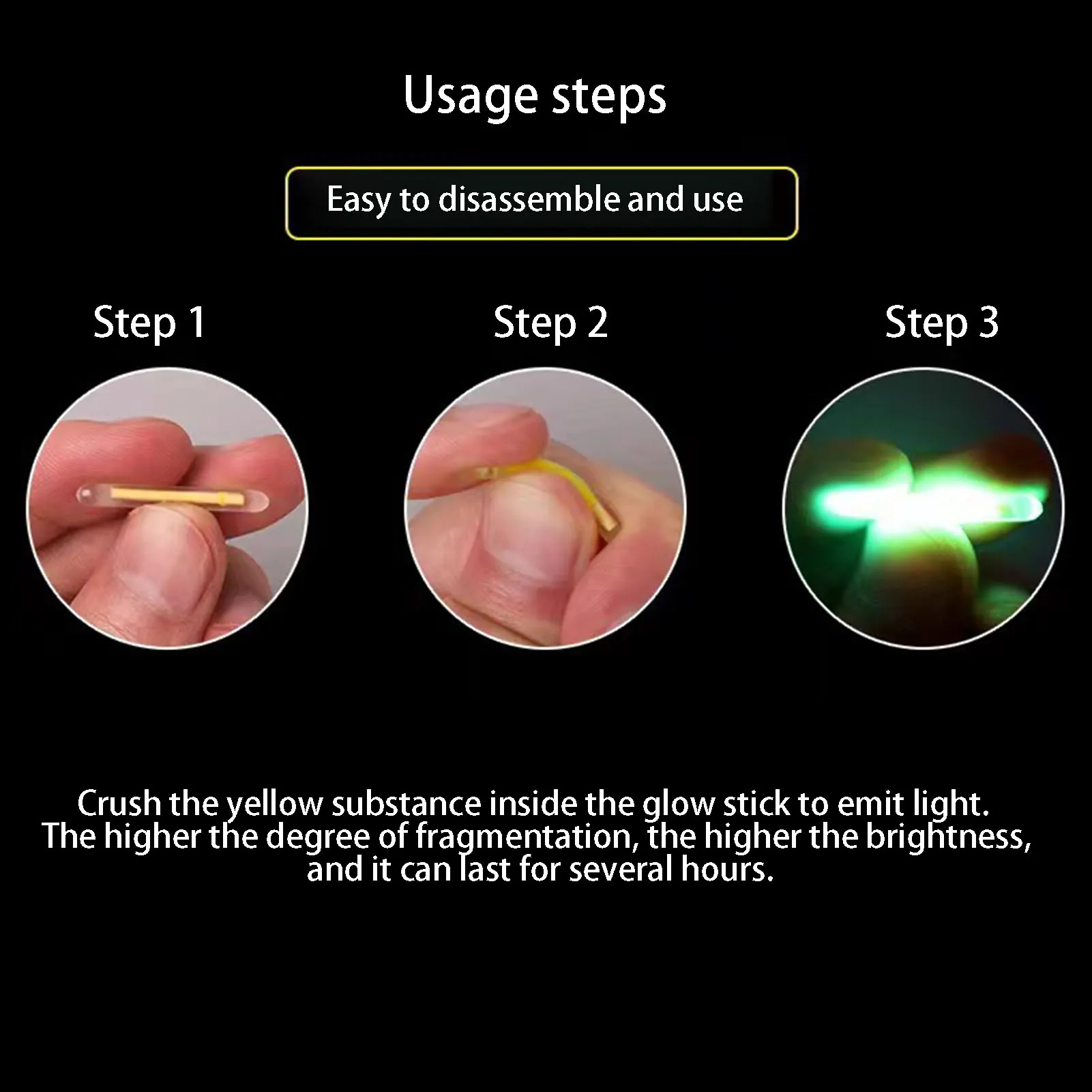 Barra de luz fluorescente de luciérnaga de piezas, flotador de pesca, barra luminosa oscura, útil, 100 - imagen 5