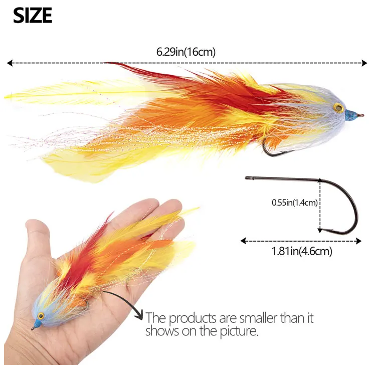 Anzuelo de pesca con mosca en detalle