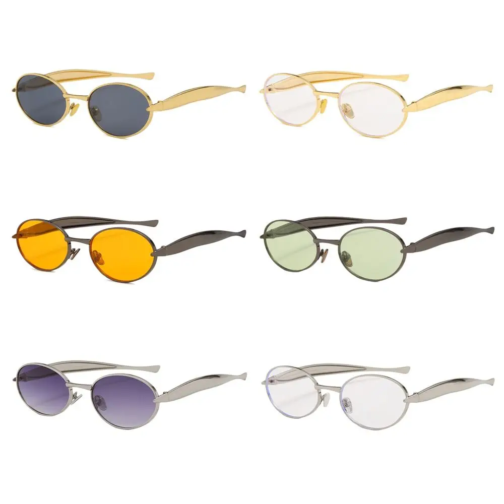 Gafas de sol de moda con protección UV400 para mujer, gafas de conducción Retro informales, gafas de sol de Metal para mujer - imagen 3