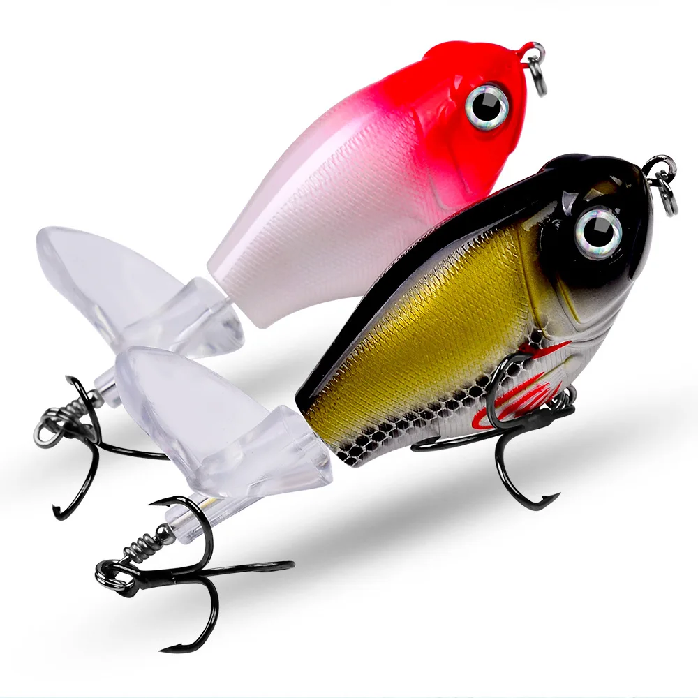 Señuelo de pesca Plopper de 1 piezas, señuelos de bagre para aparejos de pesca, cebos artificiales de cola giratoria flotante, Crankbait 11,5g/16g - imagen 5