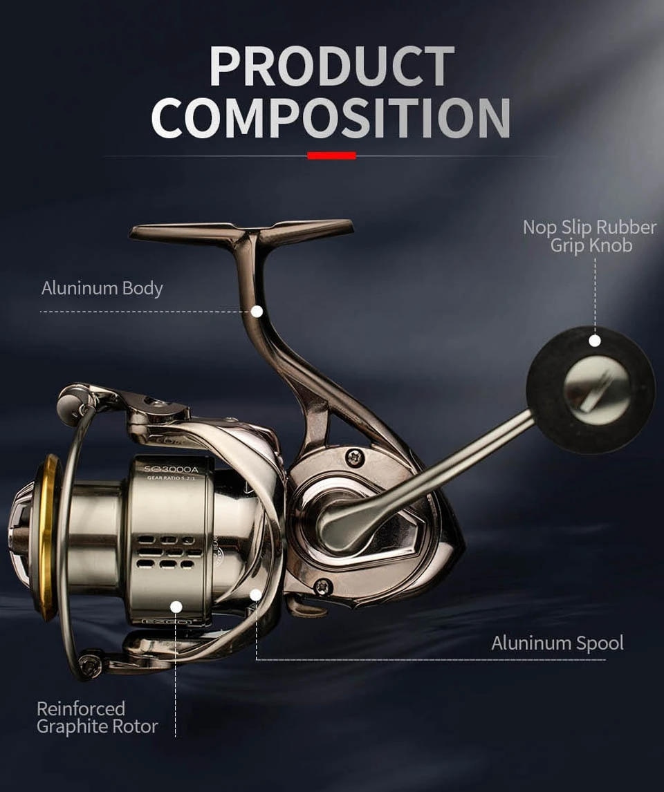 Experimentar precisión y durabilidad con nuestro carrete de pesca de alta calidad