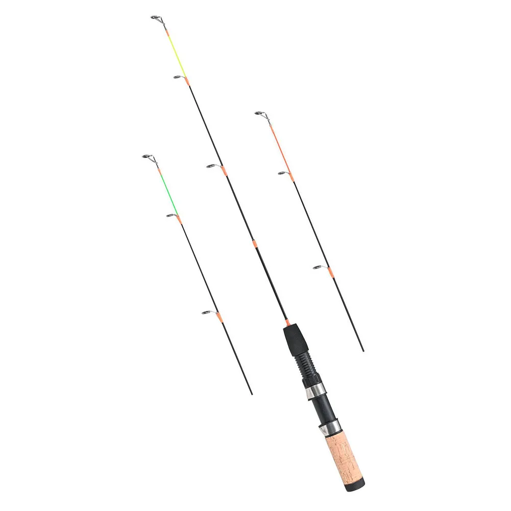 Caña pesca hielo mango corcho – Fibra de vidrio ligera - imagen 4
