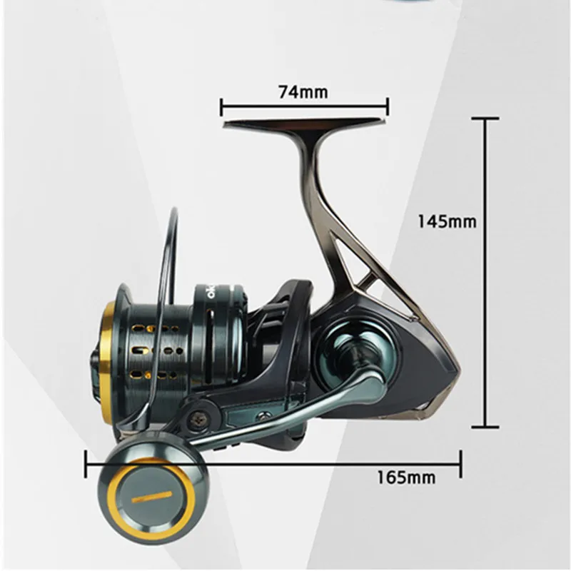 Rueda giratoria Okuma, rueda de lanzamiento remota de objetos grandes, rueda de anclaje totalmente de metal sin costuras, rueda de poste de mar, rueda de sedal de pesca - imagen 5