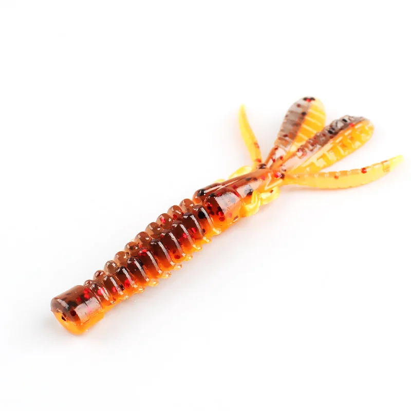Señuelo de pesca flotante camarones cebo suave Drop-shot Ned Rig gusano señuelos artificiales 6cm 7cm agregar sal atrayente de peces lote 10 piezas venta - imagen 3