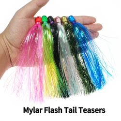 Elllv Jig Head Heavy Duty – Cola Mylar reflectante para trolling en agua salada