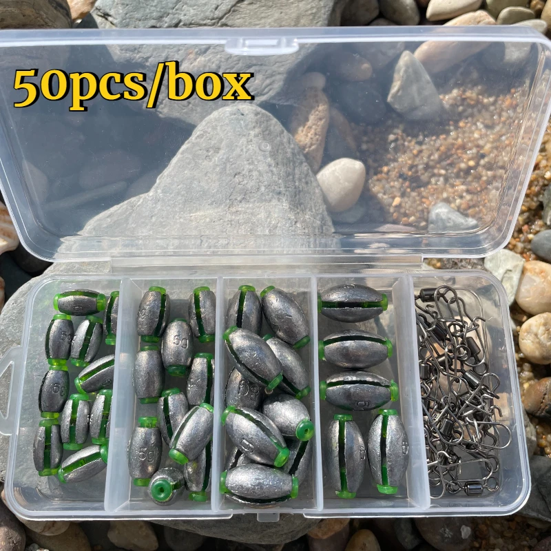 Plomos oliva para pesca de carpa con núcleo de plástico