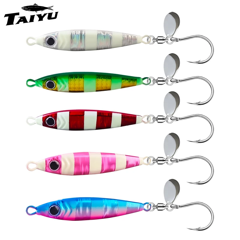 Señuelos metálicos luminosos TAIYU 20-40g para mar y río - imagen 5