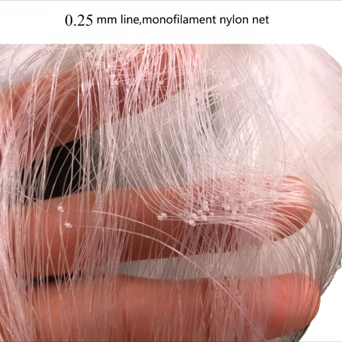 Red De Pesca semiacabada De línea De 0,25mm, accesorio De red De 1 capa, Rede De Pesca, monofilamento De nailon, malla De enmalle De 70mm-85mm - imagen 4