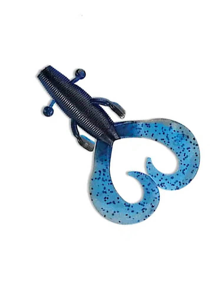 YAMAMOTO-Cebo blando de camarón Maggot de doble cola, cebo de 3,75 pulgadas, perca de pez mandarín, cebo suave para carretera, cebo subfalso - imagen 5