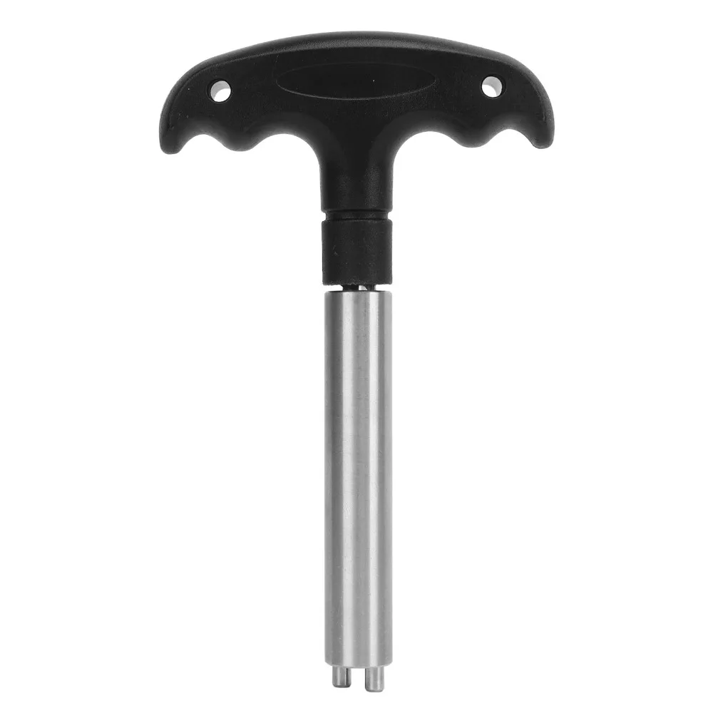 Llave de peso portátil para tacos de billar – Negra con tornillos - imagen 5