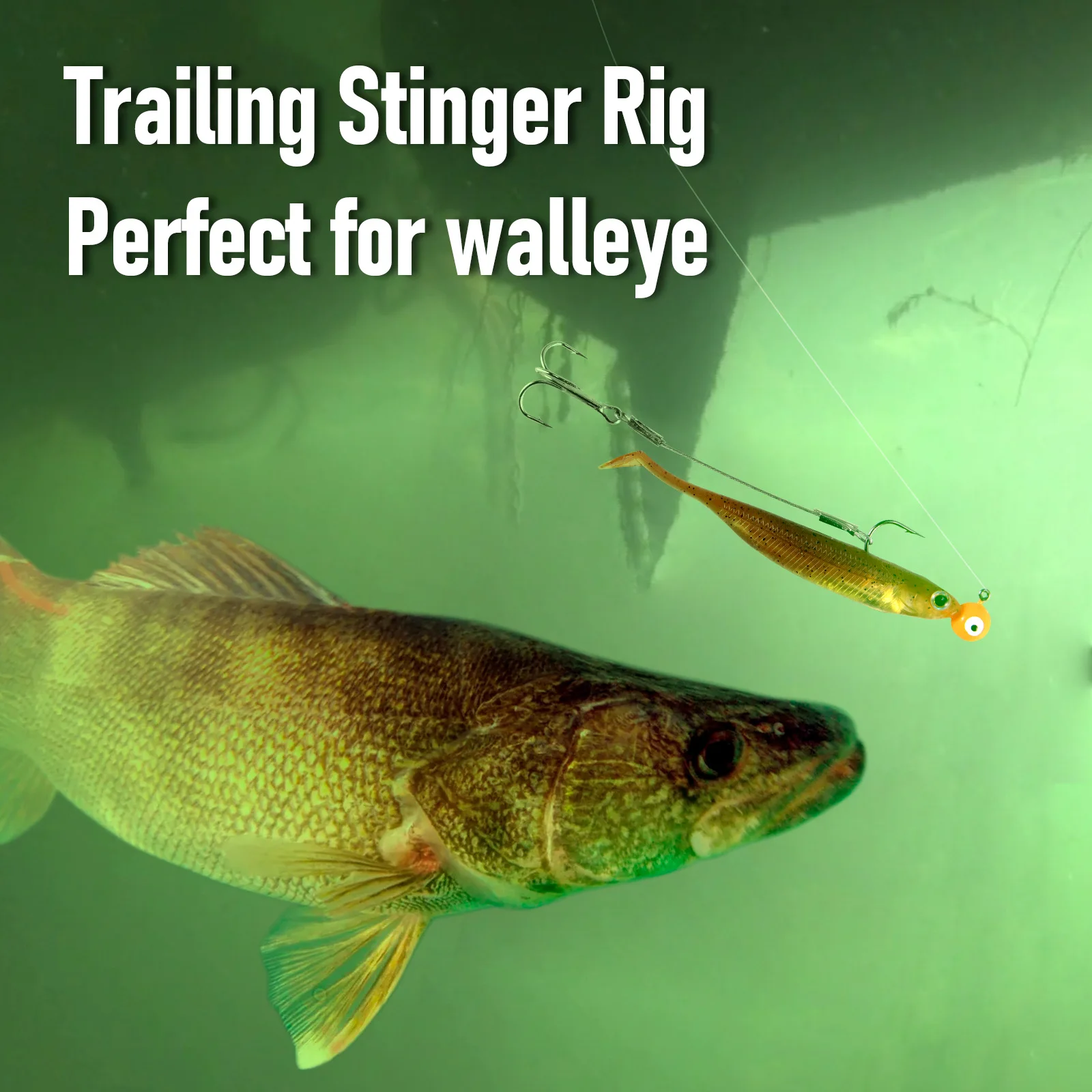Stinger Rig con anzuelos triples de acero inoxidable para trolling - imagen 5