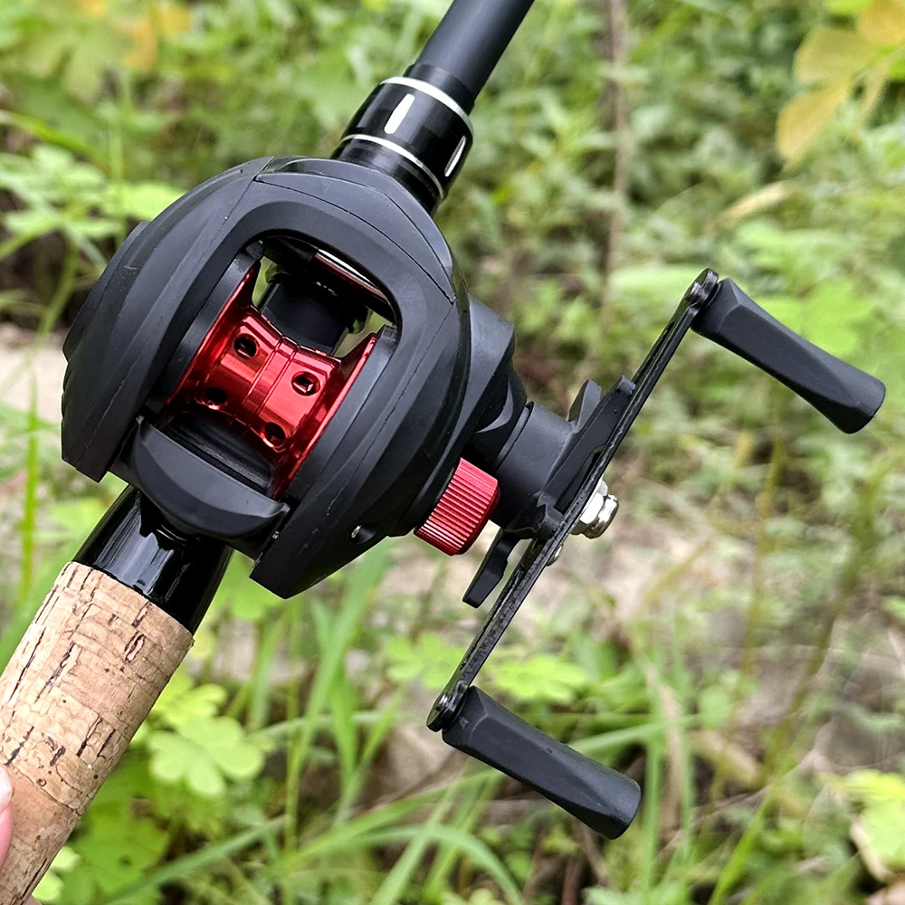 GHOTDA-carrete de pesca ultraligero, rueda de Baitcasting con sistema de freno magnético, relación de engranaje 7,2: 1, MaxDrag para mano izquierda/derecha, 8KG - imagen 4