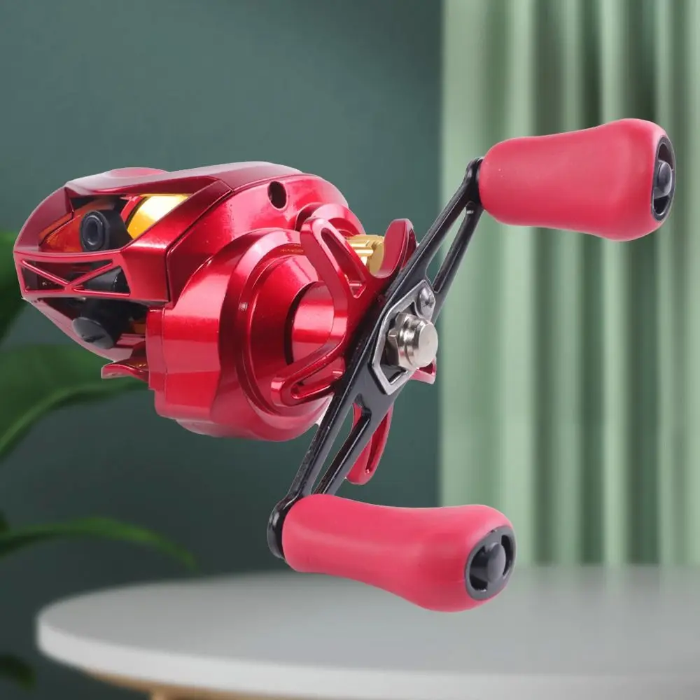Carrete de pesca Baitcasting de fundición de Metal, relación de engranaje 7,2: 1, carrete de pesca de arrastre máximo de 10Kg, freno magnético de 10 engranajes, perilla de descarga de orificio grande - imagen 5
