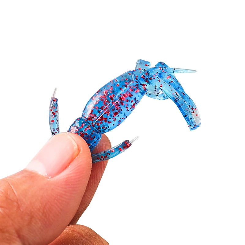 5 piezas de cebo suave para camarones y mariposas, cebo falso biomimético, subcebo flotante para vías navegables, accesorios de pesca para camarones - imagen 2