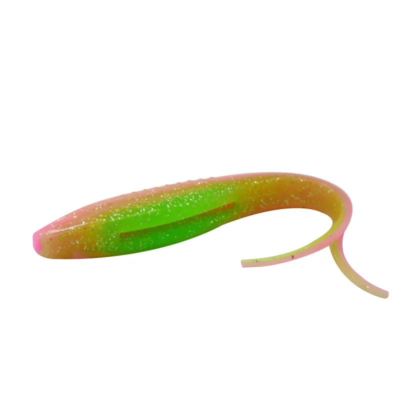 Señuelo de pesca, cebo de cola de horquilla súper suave, señuelos artificiales TPR estirables, 17cm, 15,5g, gusano, paquete de 3 piezas - imagen 2