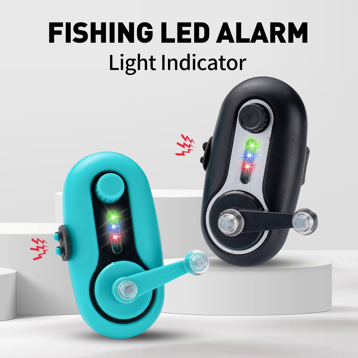 Alarma de pesca de carpa, indicador de alarma de pesca, alerta de mordedura de cebo, alarma de zumbador electrónico, indicador de luz de sonido de caña de mar - imagen 5