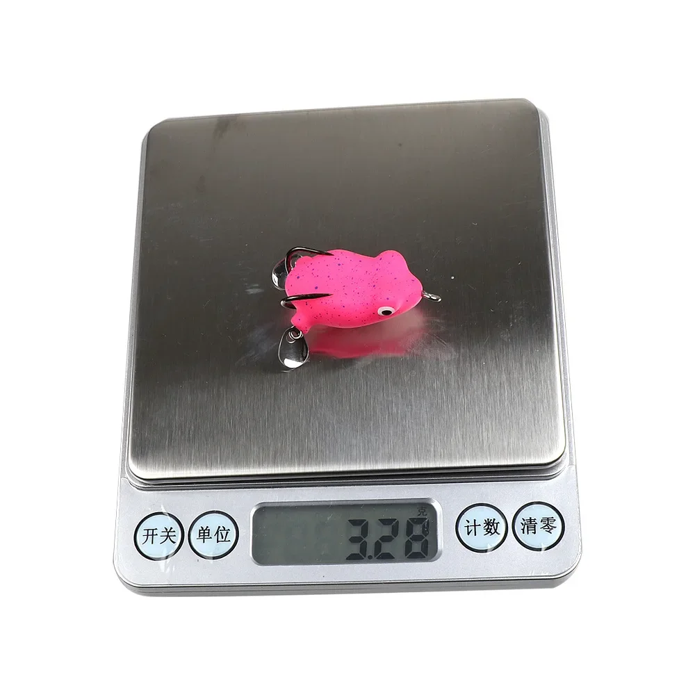 Señuelo de pesca de rana suave, Mini cebo de fundición suave, cuchara doble, 3cm/4,2g - imagen 4