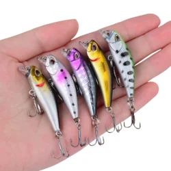 Señuelo crankbait minnow flotante oscilante para perca y carpa