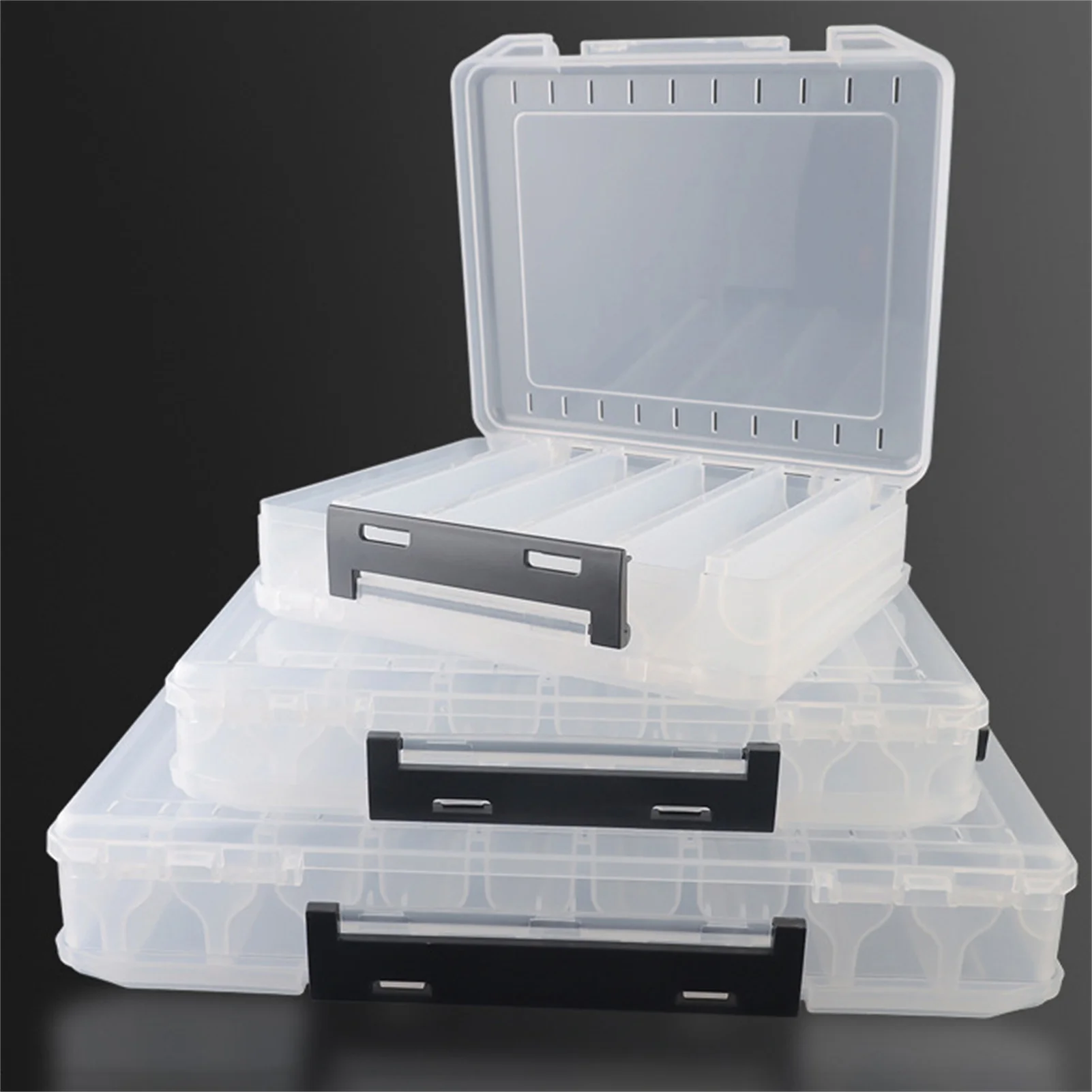 Caja portátil gran capacidad para señuelos de pesca con rejillas - imagen 3